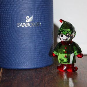 Swarovski Santa's Helper Crystal Figurine NWT